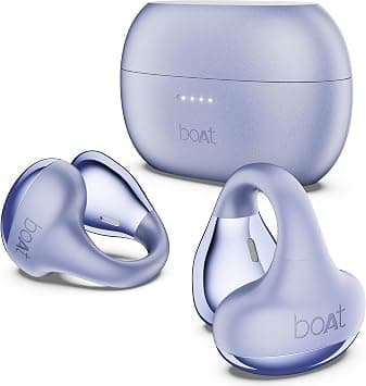 boAt Airdopes Loop OWS Earbuds w/Clip-On Fit, Air Conduction Tech, 50HRS Battery, 4Mics ENx, Dual EQ Modes, 12mm Drivers, 40ms Latency,ASAP Charge,OWS Ear Buds Earphones(Lavender Mist) on Amazon.ae - Price Tracker