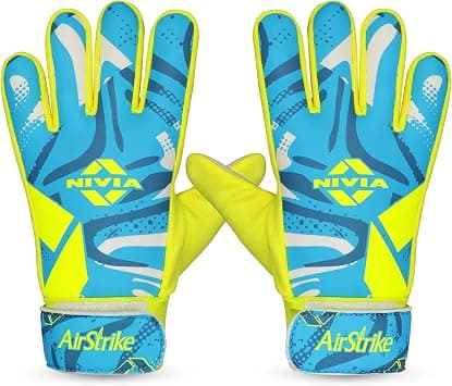 Nivia Air Strike Goalkeeper Gloves for Men & Women, football, soccer, goalkeeping glove, goalkeeper gloves with Grip, Football hand gloves, goalkeeper gloves, Football hand glove on Amazon.ae - Price Tracker