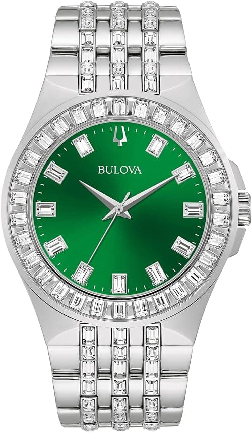 Bulova Crystal Phantom 3-Hand Quartz Watch, Baguette Shaped Crystals on Amazon.ae - Price Tracker