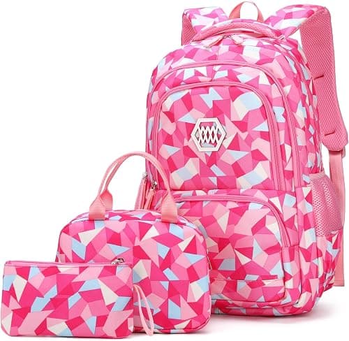 Geometric Print Girls Boys Backpacks for Kids Primary School Bags على Amazon.ae - متتبع الأسعار