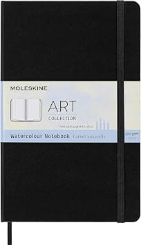 Moleskine Art Collection Watercolour Notebook, Large, Plain, Black, Hard Cover (5 X 8.25) - متتبع أسعار Amazon.sa