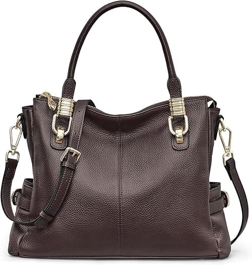 Kattee Women Genuine Leather Purses and Handbags Satchel Tote Shoulder Bag on Amazon.ae - Price Tracker