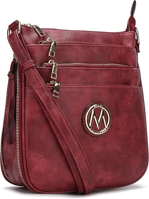 MKF Crossbody Bag for Women – PU Leather Expandable Messenger Purse – Designer Pocketbook Handbag Shoulder Strap على Amazon.ae - متتبع الأسعار