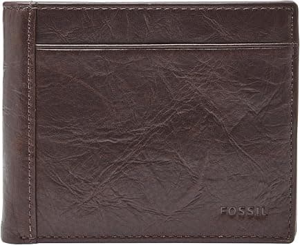 Fossil Men's Neel Leather Bifold with Coin Pocket Wallet, Brown, (Model: ML3890200) - متتبع أسعار Amazon.sa