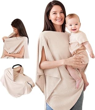 Nursing Cover for Breastfeeding, Soft & Breathable Privacy Poncho, Multi-Use Feeding Shawl, Comfortable & Portable Breastfeeding Cover for Women on Amazon.ae - Price Tracker