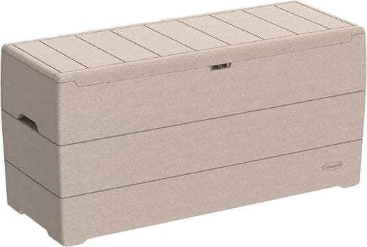 Cosmoplast Cedargrain Deck Storage Box 270 Liter Capacity, Warm Taupe - متتبع أسعار Amazon.sa