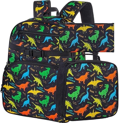 'ZLYERT Backpack for Girls Boys, Dinosaur Unicorn Bookbag for Elementary Preschool Students, 16'' Kids Backpacks with Lunch Box' on Amazon.ae - Price Tracker