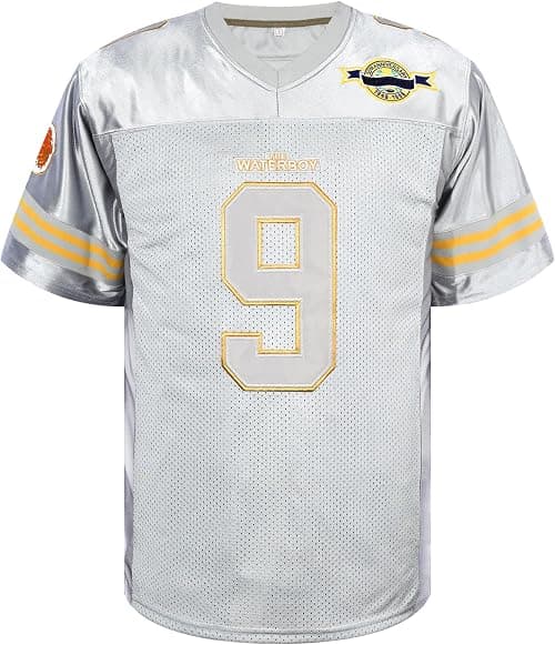 Phoneutrix Bobby Boucher #9 The Waterboy Adam Sandler Movie Mud Dogs Bourbon Bowl Football Jersey على Amazon.ae - متتبع الأسعار