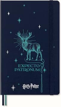 Moleskine Limited Edition Harry Potter Expecto Patronum spell Notebook with glow in the dark special-effect, Hard Cover, Ruled, Large (5" x 8.25"), Petrolum Blue, 176 pages on Amazon - Best Deal Finder