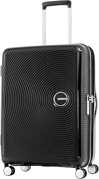 American Tourister Curio (Soundbox) Suitcase, Check-In Size 69 cm / 25 inch, 4 Spinner Wheels, Hard Top, Polypropylene, Black|DuoSaf™ Zipper|Expandable|TSA 008-3 Years International Warranty on Amazon - Best Deal Finder