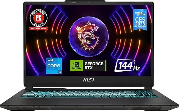 MSI Cyborg 15 Gaming Laptop: Intel Core i5-12450H GeForce RTX 2050, 15.6" FHD, 144Hz, 16GB DDR5, 512GB NVMe SSD, Type-C USB 3.2 Gen 1, Cooler Boost 5, Win 11 Home: Black A12UCX-276US على Amazon.ae - متتبع الأسعار