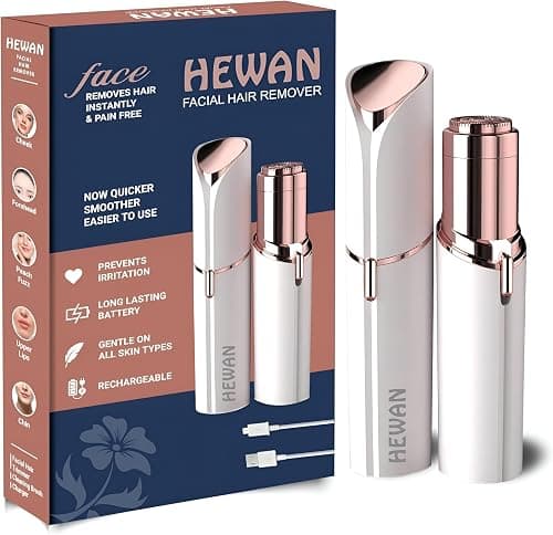 Hewan facial epilator hair removal machine for women - face, chin, cheek, eyebrow, upper lip hair remover for women, usb rechargeable epilator machine (White) on Amazon.ae - Price Tracker