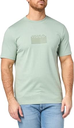 HUGO Men's Block Logo Cotton T-Shirt على أمازون - دليلك لأفضل العروض