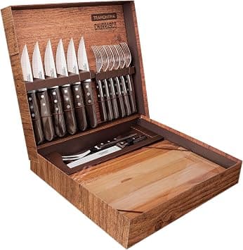 Tramontina Churrasco 15-Pieces Barbecue Set with Stainless Steel Blades and Treated Brown Polywood Handles with Cardboard Box - Amazon.sa Price Tracker