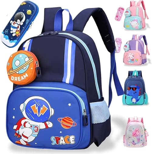 Oceanic Kids School Backpack with Coin Purse & Pencil Case– Preschool, Kindergarten Backpack Schoolbag Cute Nursery & Travel Bag for Boys Ideal for Kindergarten and Preschool على Amazon.ae - متتبع الأسعار