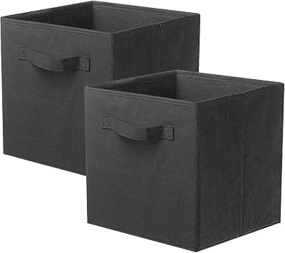 PowerKing Storage Bins, Foldable Fabric Storage Cubes And Cloth Storage Organizer Drawer For Closet And Toys Storage,2 Pack,Black - Amazon.sa Price Tracker