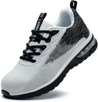 LANSNBO Steel Toe Shoes for Women Lightweight Breathable Safety Work Sneakers Non-Slip Puncture-Proof Utility Slip On Footwear for Industrial Construction on Amazon.ae - Price Tracker