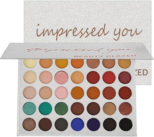 Beauty Glazed Eyeshadow Palette,Matte Eyeshadow Pallet Pigmented Shades Makeup Palette Set Shimmer Foils Eye Makeup Long Lasting Palette of Shades 35 Colors Waterproof and Sweatproof on Amazon.ae - Price Tracker