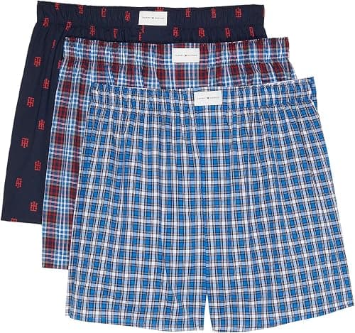 Tommy Hilfiger mens Underwear Cotton Classics Multipack Woven Boxer Boxer Shorts (pack of 3) on Amazon - Best Deal Finder
