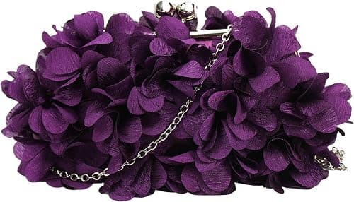Buddy Women Rose Shaped Clutch Soft Satin Wristlet Handbag Wedding Party Purse on Amazon - Best Deal Finder