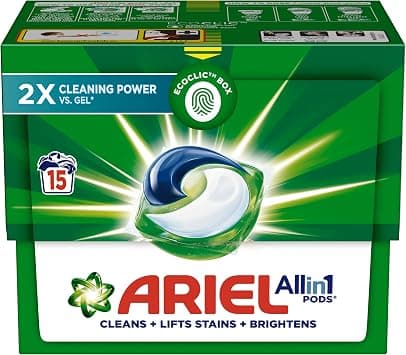 Ariel Original All-in-1 Pods, 15 Count Laundry Detergent Pods, Pack of 4 - متتبع أسعار Amazon.sa