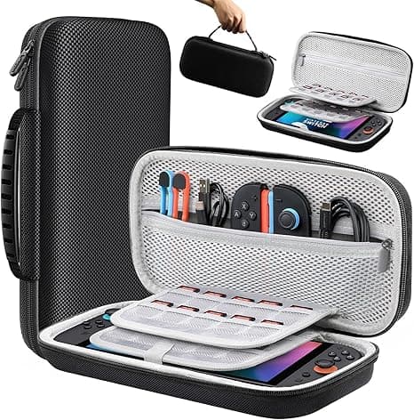 Lmcpa Carrying Case for 2025 Nintendo Switch 2 Console, Travel Case with 20 Game Cartridges, Protective Hard Shell Portable Case Pouch for 2025 Nintendo Switch 2 Console & Accessories, Black on Amazon.ae - Price Tracker
