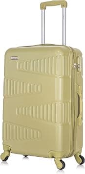 Senator ABS Durable Hard Shell Unisex Suitcase Modern Fashion Travel Case Checked Luggage Trolley with 4 Single Quite Spinner wheels KH1075 (Checked Luggage 24-Inch, Tea Green) on Amazon - Best Deal Finder