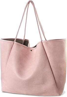 HOXIS Oversize Vegan Leather Tote Women Weekender Bag Shopper Handbag Travel Purse on Amazon.ae - Price Tracker