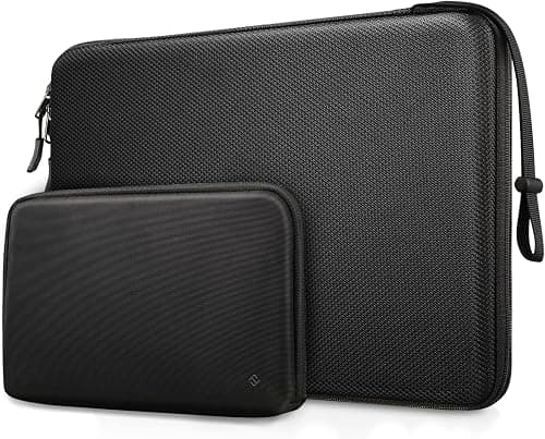 FINPAC Hard Laptop Sleeve with Accessory Pouch for 13-inch MacBook Air M3 2024, 14-inch MacBook Pro M3/M2/M1 A2918 A2992 A2779 A2442, 13’’ MacBook Air/Pro, Surface Laptop, Dell XPS 13, HP, Acer, Black on Amazon.ae - Price Tracker