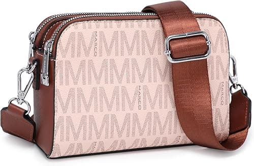 Crossbody Bags for Women Triple Zip Vegan Leather Camera Purses Small Shoulder Handbags with Wide Strap on Amazon.ae - Price Tracker