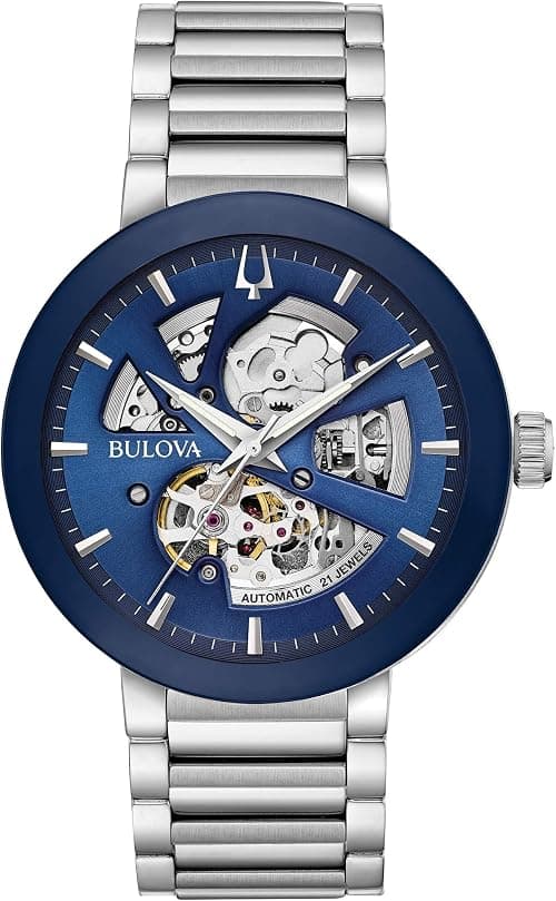 Bulova Men's Modern 3-Hand Automatic Watch, Open Aperture Dial and Edge to Edge Crystal on Amazon.ae - Price Tracker