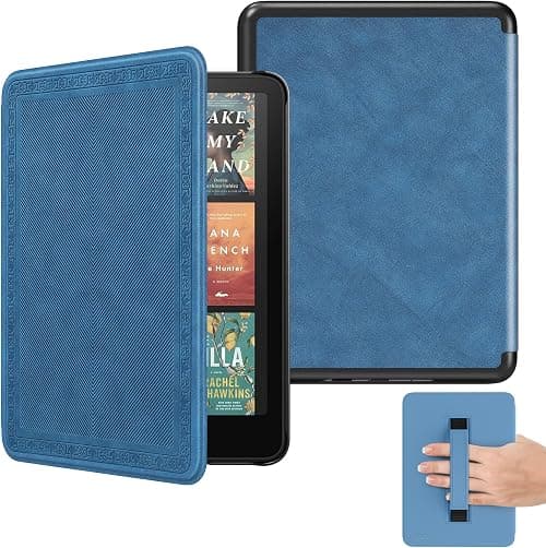 MoKo Case for 7" Kindle Paperwhite(12th Gen 2024) and Colorsoft Signature Edition 2024, Lightweight Shell Cover with Hand Strap Auto Wake/Sleep, Not fit Kobo Aura 2/Remarkable, Blue Vintage Twill on Amazon.ae - Price Tracker