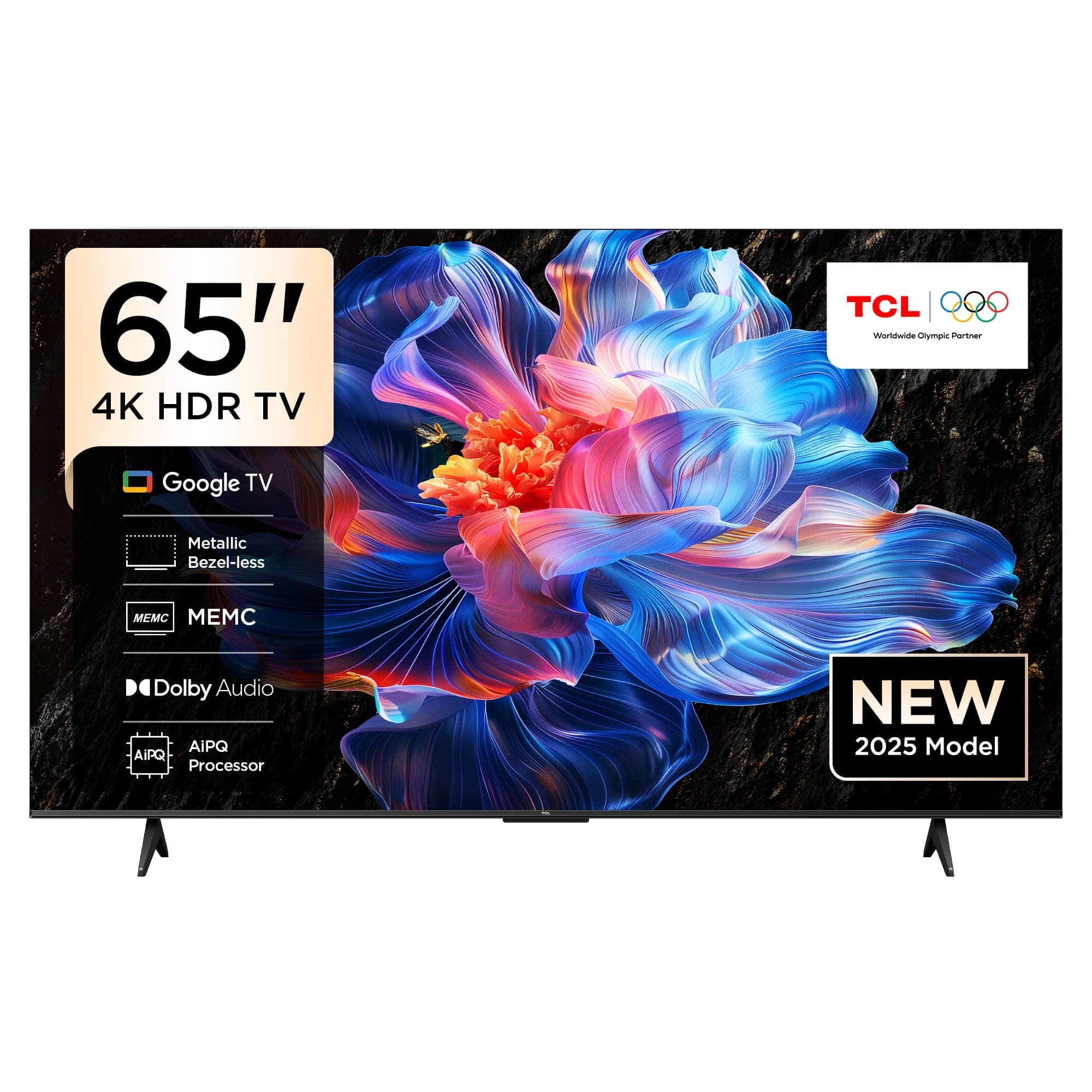 TCL 65-Inch LED 4K UHD Smart TV (65P6K, 2025 Model) | Google TV, 60Hz Refresh Rate, HDR10, AiPQ Processor, Dolby Audio, MEMC, HDMI 2.1, Bluetooth 5.2, WiFi 5, Bezel-less Design on Amazon.ae - Price Tracker