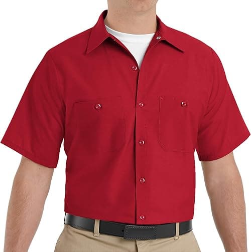 Red Kap Mens Industrial Work Shirt, Regular Fit, Short Sleeve on Amazon - Best Deal Finder