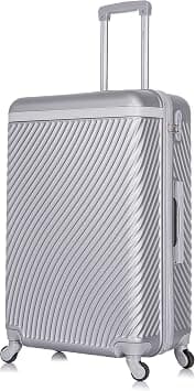 Senator ABS Lightweight Travel Luggage Trolley with 4 Quite Spinner wheels KH1065 (Checked Luggage 28-Inch, Silver White) on Amazon.ae - Price Tracker