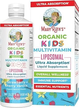 Kids Multivitamin | Sugar Free Liquid Vitamin for Kids | Enhanced Absorption Vegan Liposomal for Immune Support, Cognitive Health & Overall Wellness | Formulated for Kids Ages 4-13 | 15.22 oz on Amazon.ae - Price Tracker