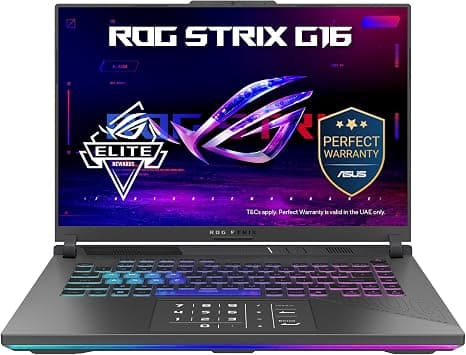اسس لابتوب العاب روج ستريكس G16، شاشة 16 انش 2.5K 300Hz نيبولا، AMD رايزن 9 8940HX، 32GB DDR5 RAM، 1TB SSD، انفيديا جيفورس RTX 5080 16GB، واي فاي 6E، ويندوز 11 هوم، رمادي - G614PW-TS100W على أمازون - دليلك لأفضل العروض