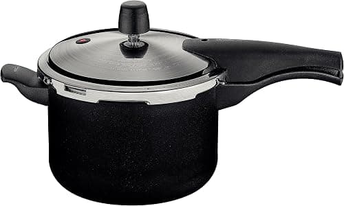 Tramontina Vancouver Effect Black Aluminum Pressure Cooker with Interior and Exterior Starflon Max Nonstick Coating, 20 cm, 4.5 L على Amazon.ae - متتبع الأسعار