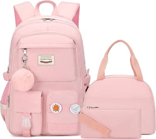 Spotted Tiger School Backpack for Girls Backpack with Lunch Box Anime Bookbag School Bag Kawaii Backpack Set for Teen Girls on Amazon.ae - Price Tracker