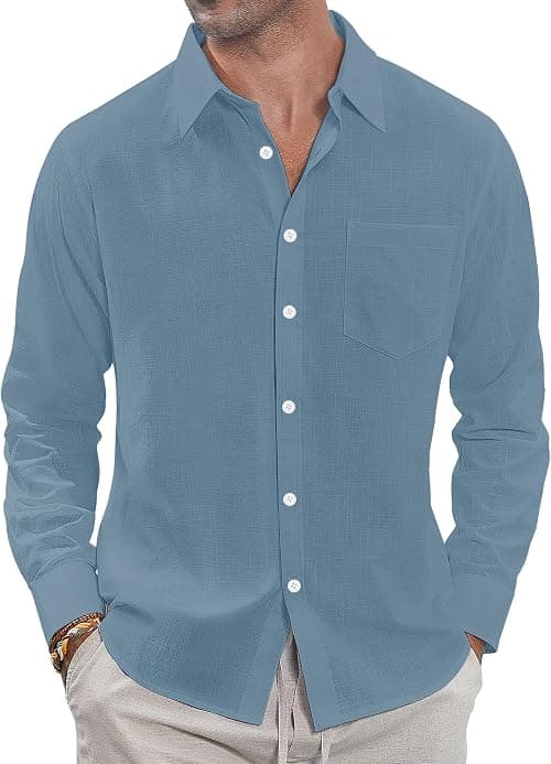 J.VER mens Mmcx-linen Shirt Button Down Shirt (pack of 1) on Amazon.ae - Price Tracker