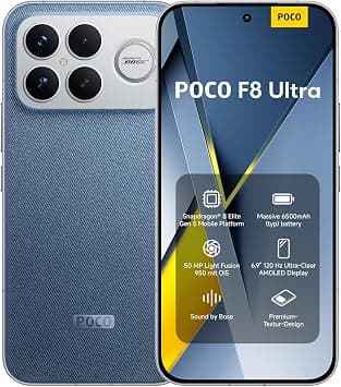 Xiaomi POCO F8 Ultra 16+512GB,Snapdragon 8 Elite Gen 5 Mobile Platform,6.9" 120Hz POCO HyperRGB AMOLED display,Massive 6500mAh (typ) battery,Denim Blue-UAE Type Approved على Amazon.ae - متتبع الأسعار