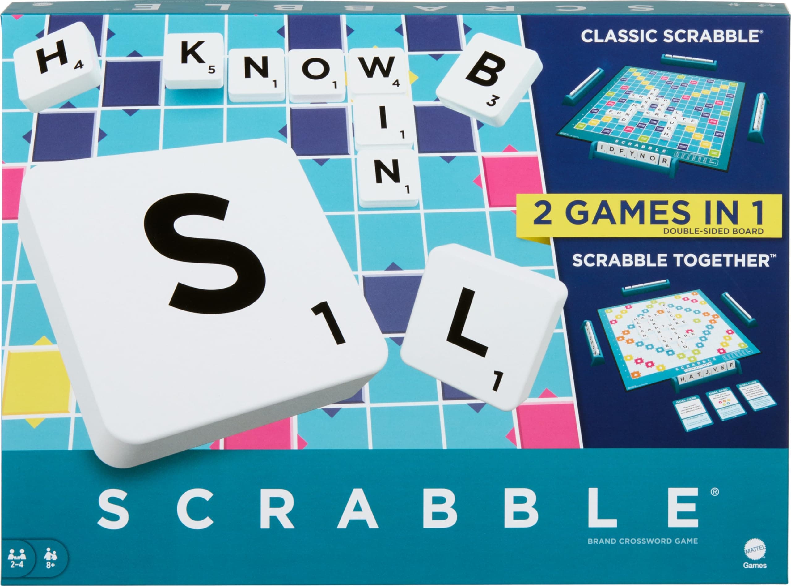 Scrabble Board Game, Family Word Game with Two Ways to Play, includes 50 Goal Cards that Teach Scrabble Basics for 2-4 Players on Amazon.ae - Price Tracker