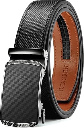 CHAOREN Belts for Men - Mens Belt Leather 1 3/8" for Jeans - Micro Adjustable Ratchet Belt Fit Everywhere on Amazon.ae - Price Tracker