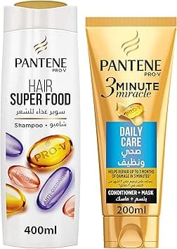 Pantene Pro-V Daily Care 3 Minute Miracle Conditioner, 200ml + FREE Super Food Shampoo on Amazon.ae - Price Tracker