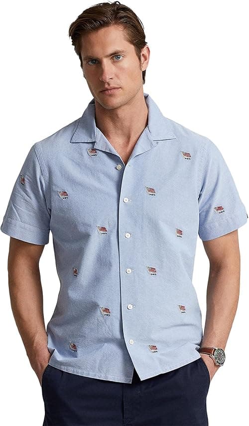 POLO RALPH LAUREN Men's Classic Fit Oxford Camp Shirt Flag AOE on Amazon.ae - Price Tracker