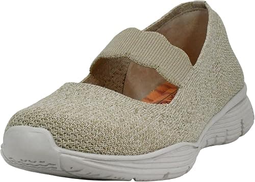 Skechers SEAGER - POWER HITTER - Engineered Knit Mary Jane womens Mary Jane Flat على أمازون - دليلك لأفضل العروض