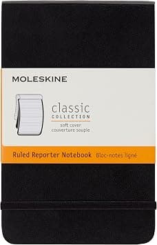 Moleskine Classic Ruled Paper Notebook - Soft Cover and Elastic ClosureJournal, Black, Pocket 9 x 14 A6, 192 Pages - Amazon.sa Price Tracker