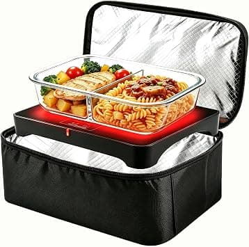Electric Lunch Box Food Warmer, Portable 100W Heated Lonchera for Adults Car Truck Office Home, Black 26 * 19 * 11Cm على Amazon.ae - متتبع الأسعار