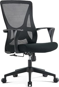 VOFFOV Office Chair, Ergonomic Chair with Lumbar Support, Adjustable Height & Reclining Function,Breathable Mesh Executive 360° Swivel Chair,Black على Amazon.ae - متتبع الأسعار
