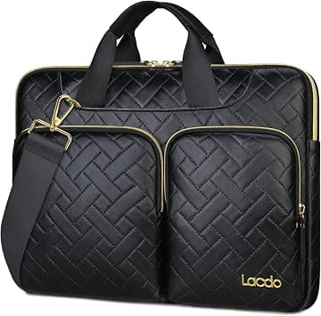 Lacdo 360° Protective Laptop Shoulder Bag for 13 inch New MacBook Air M5 A3449 (2026), M4 A3240 2025, M3 A3113, M2 A2681, M1 A2337 A2179 A1932 | 13 inch MacBook Neo A18 Pro A3404 (2026),Elegant Black on Amazon.ae - Price Tracker